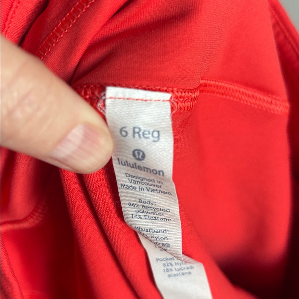 Lululemon Pace Revival Orange Skirt Size 6 - Picture 6 of 9